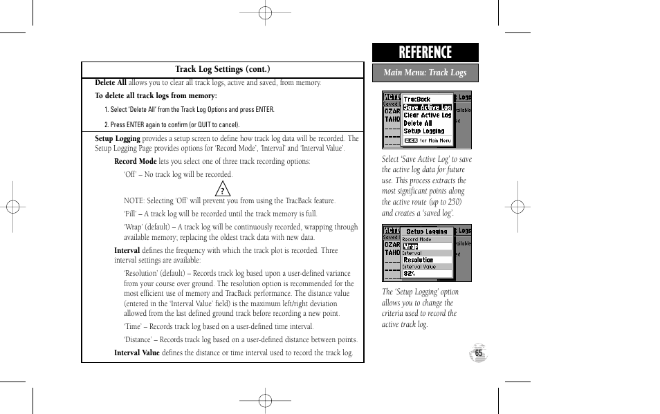 Reference | Garmin GPS III User Manual | Page 73 / 100