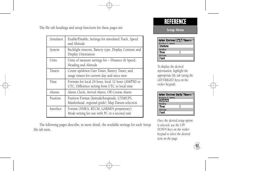 Reference | Garmin GPS III User Manual | Page 75 / 100