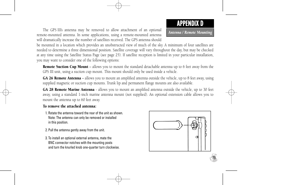 Appendix d | Garmin GPS III User Manual | Page 87 / 100