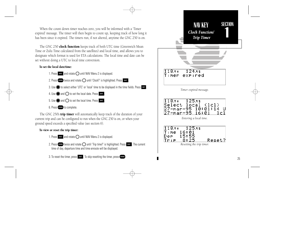 Reference, Nav key | Garmin GNC 250 User Manual | Page 35 / 112