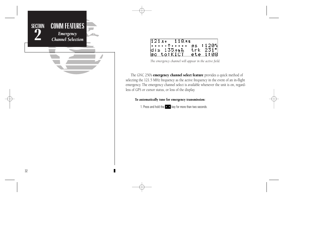 Comm features | Garmin GNC 250 User Manual | Page 42 / 112