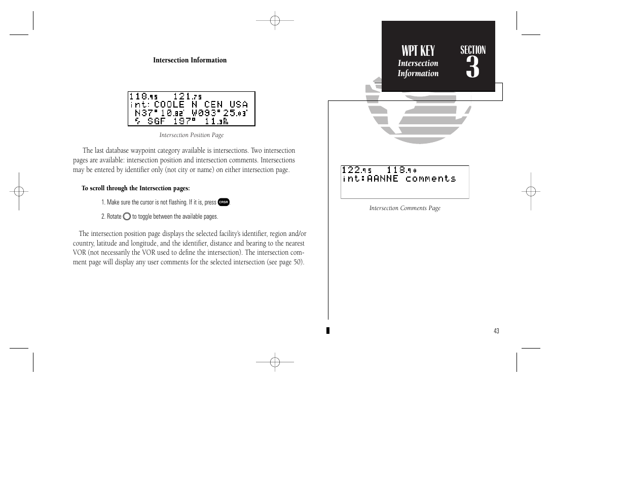 Reference, Wpt key | Garmin GNC 250 User Manual | Page 53 / 112