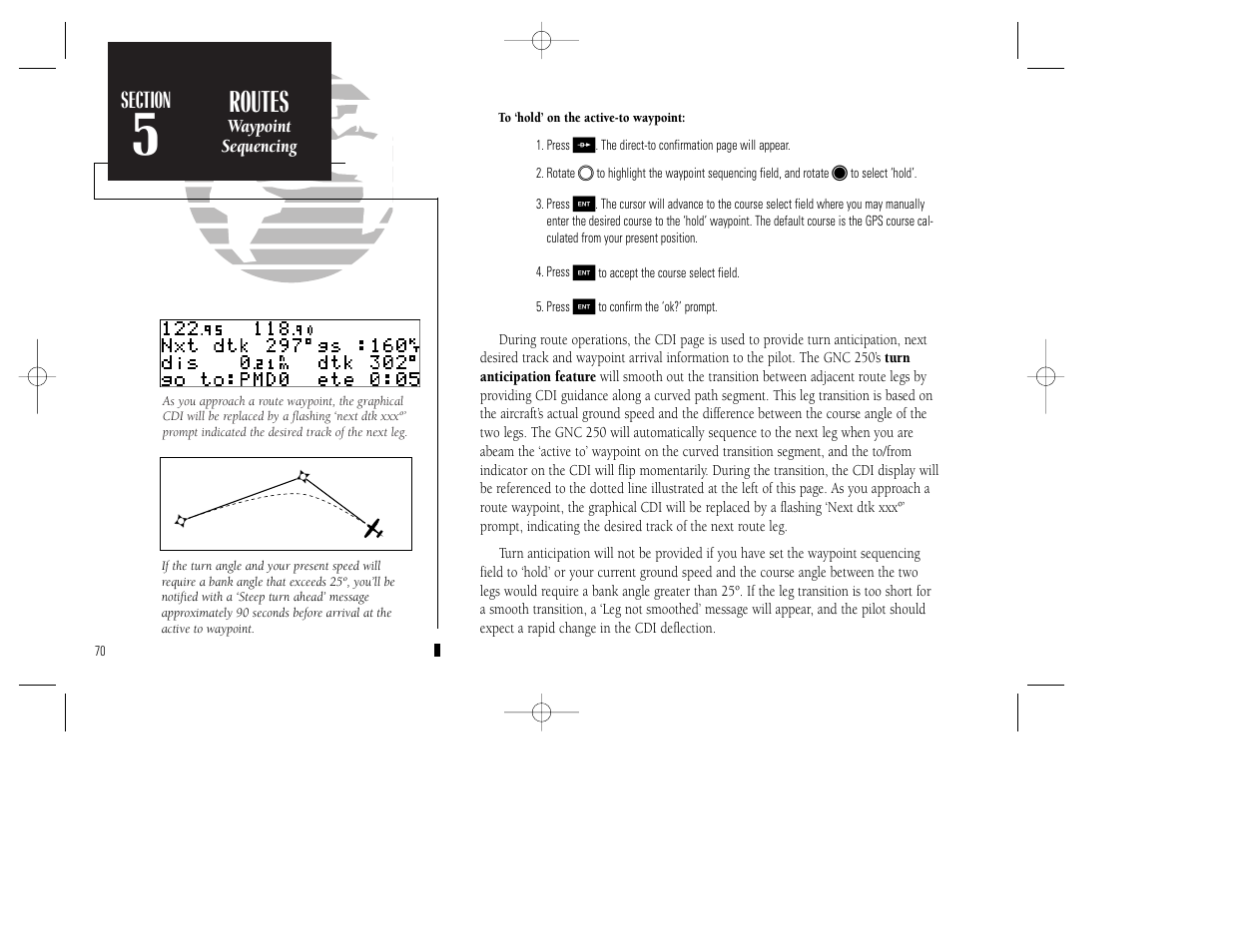 Appendix b, Routes | Garmin GNC 250 User Manual | Page 80 / 112