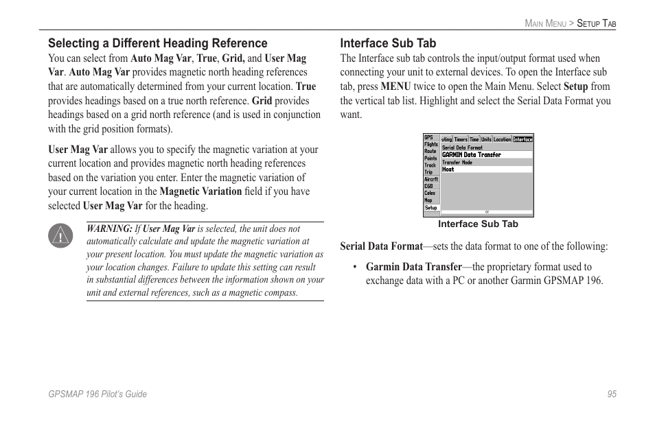 Garmin GPSMAP 196 User Manual | Page 103 / 132