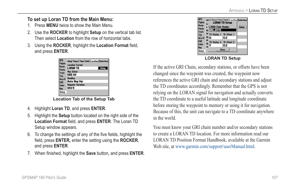 Garmin GPSMAP 196 User Manual | Page 115 / 132