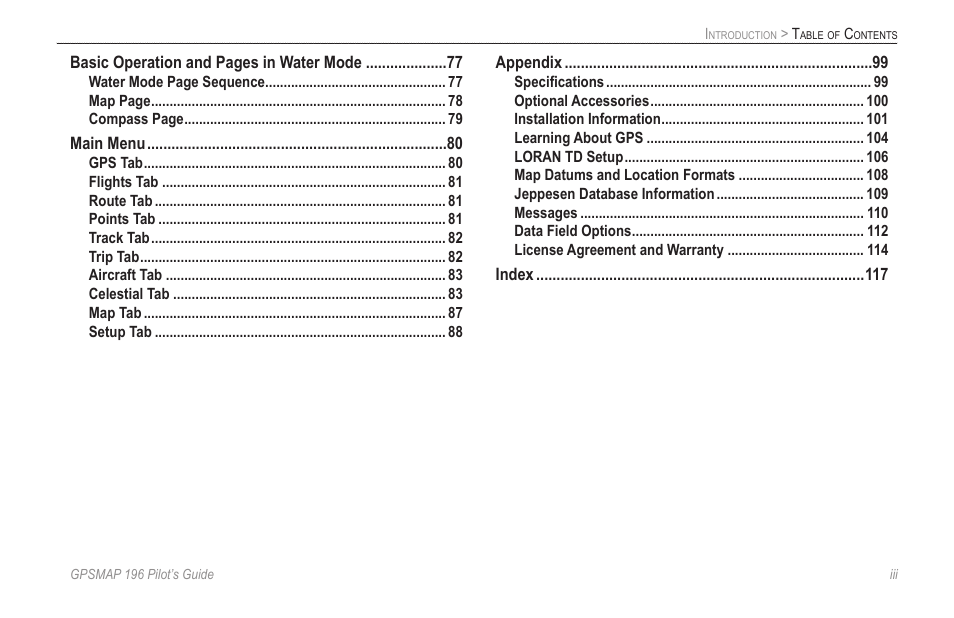 Garmin GPSMAP 196 User Manual | Page 5 / 132