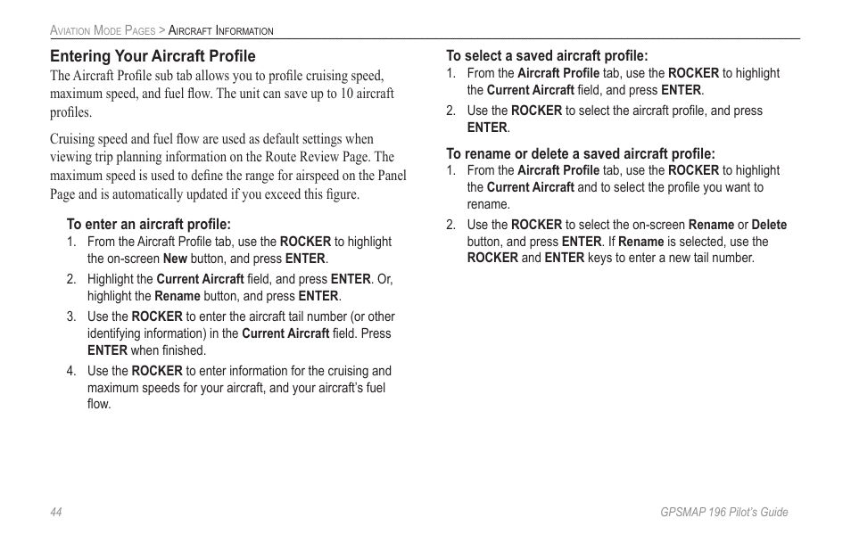 Garmin GPSMAP 196 User Manual | Page 52 / 132
