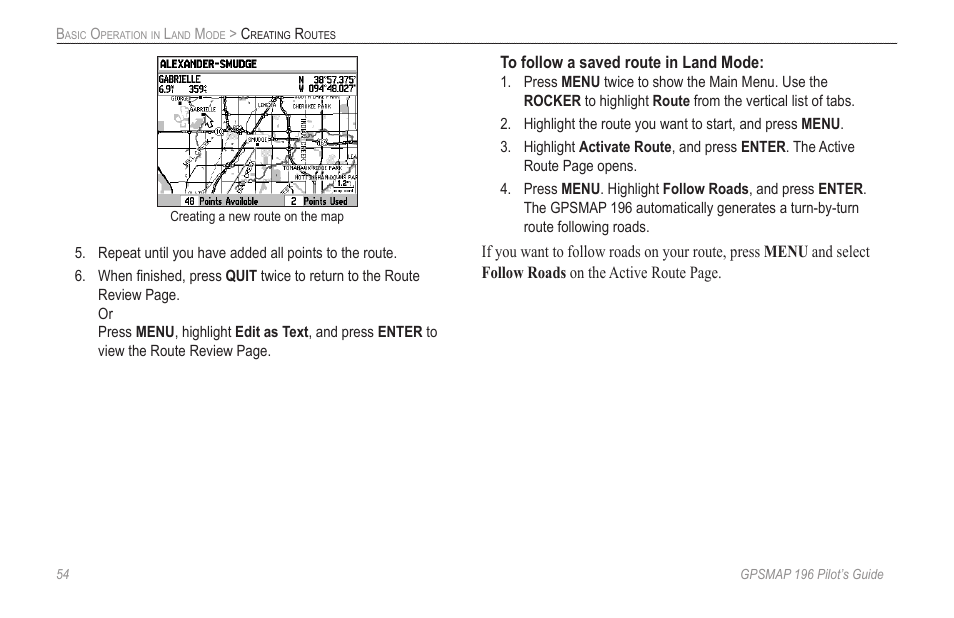 Garmin GPSMAP 196 User Manual | Page 62 / 132