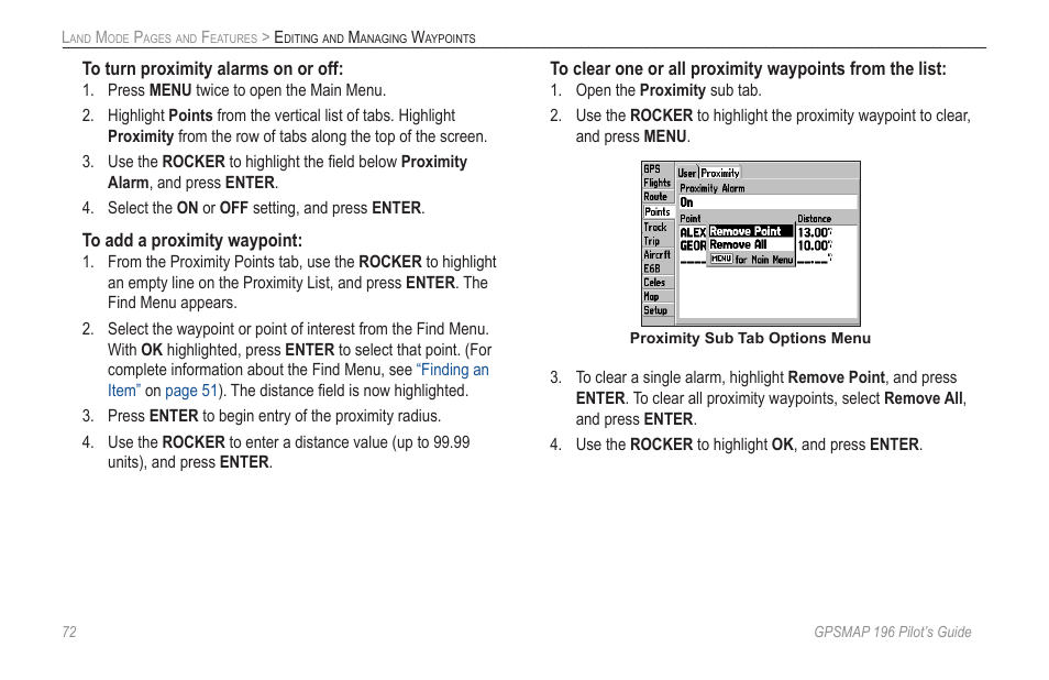 Garmin GPSMAP 196 User Manual | Page 80 / 132