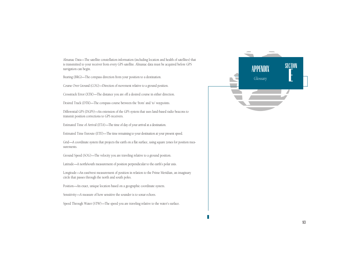 Appendix | Garmin GPSMAP 185 Sounder User Manual | Page 103 / 110