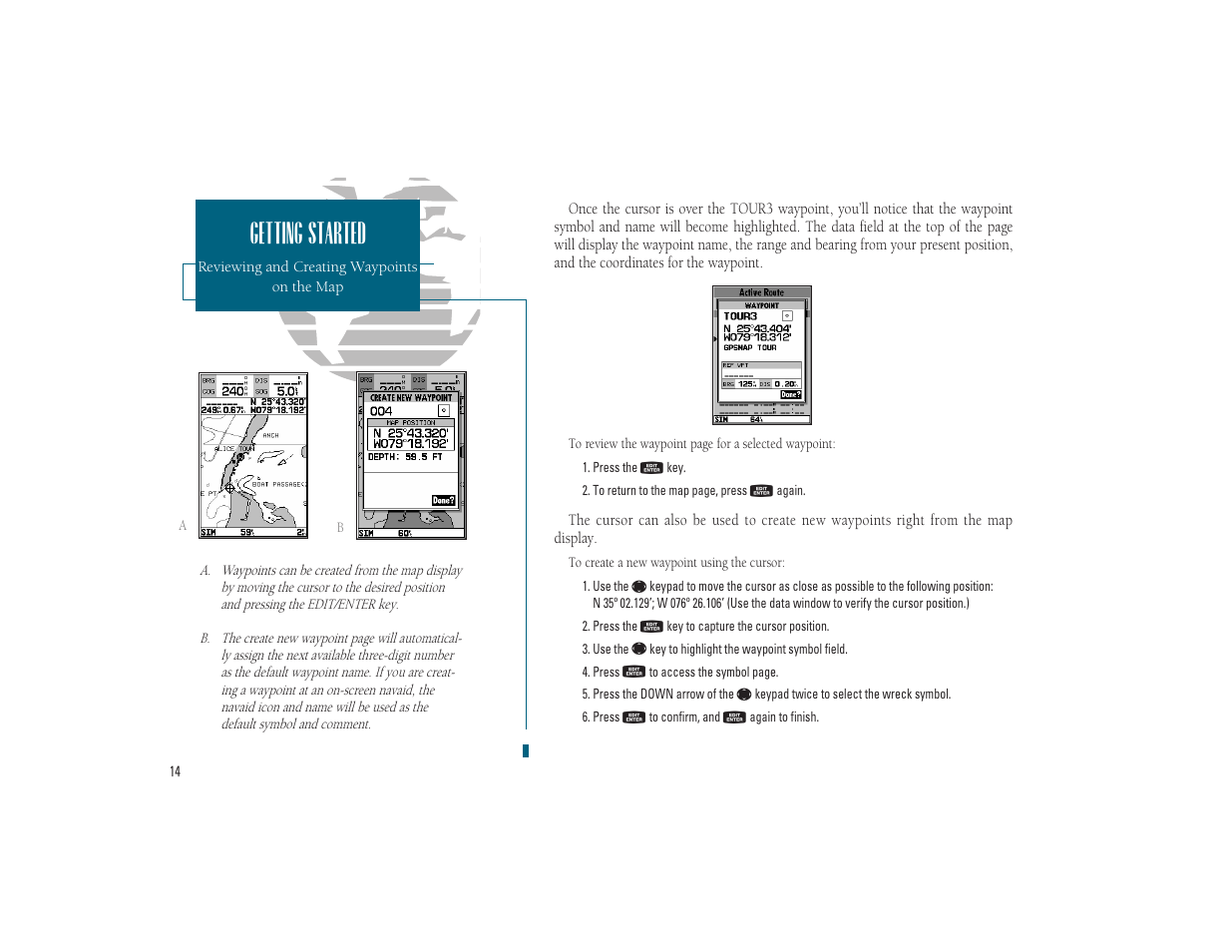 Getting started | Garmin GPSMAP 185 Sounder User Manual | Page 24 / 110