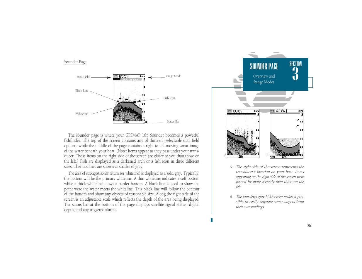 Sounder page | Garmin GPSMAP 185 Sounder User Manual | Page 35 / 110