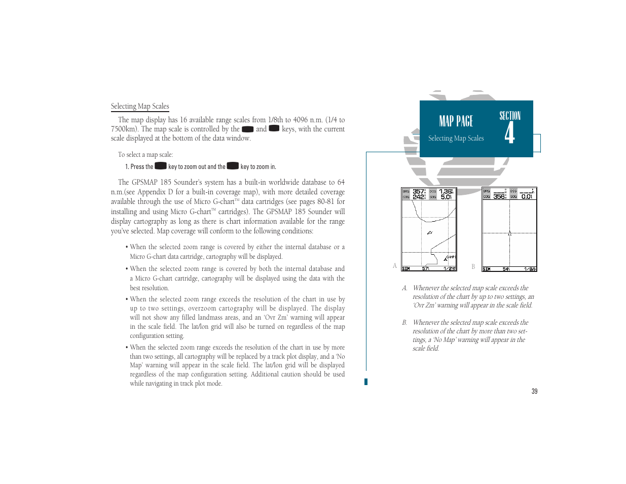 Map page | Garmin GPSMAP 185 Sounder User Manual | Page 49 / 110