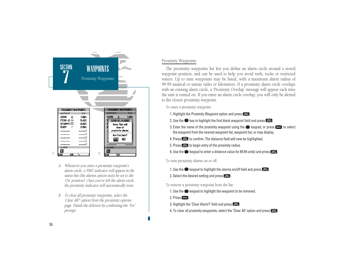 Waypoints | Garmin GPSMAP 185 Sounder User Manual | Page 66 / 110