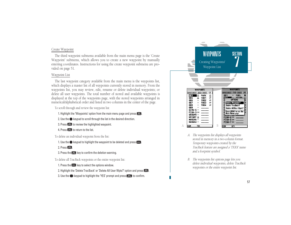 Waypoints | Garmin GPSMAP 185 Sounder User Manual | Page 67 / 110