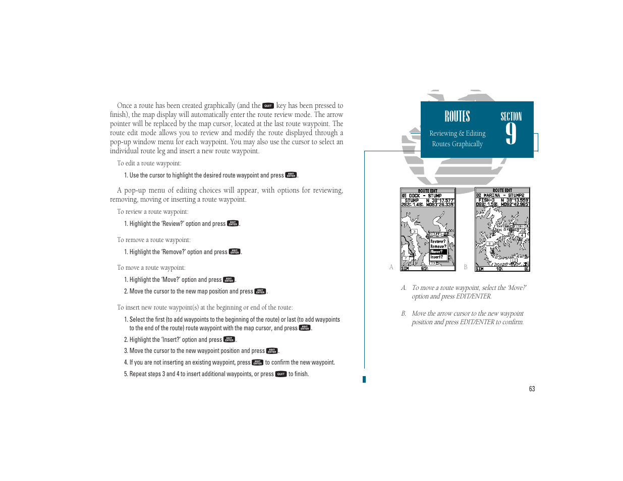 Routes | Garmin GPSMAP 185 Sounder User Manual | Page 73 / 110