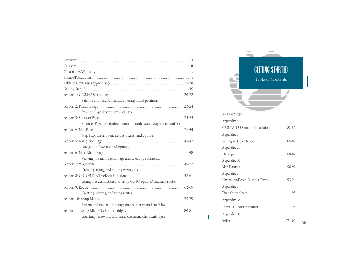 Getting started | Garmin GPSMAP 185 Sounder User Manual | Page 9 / 110