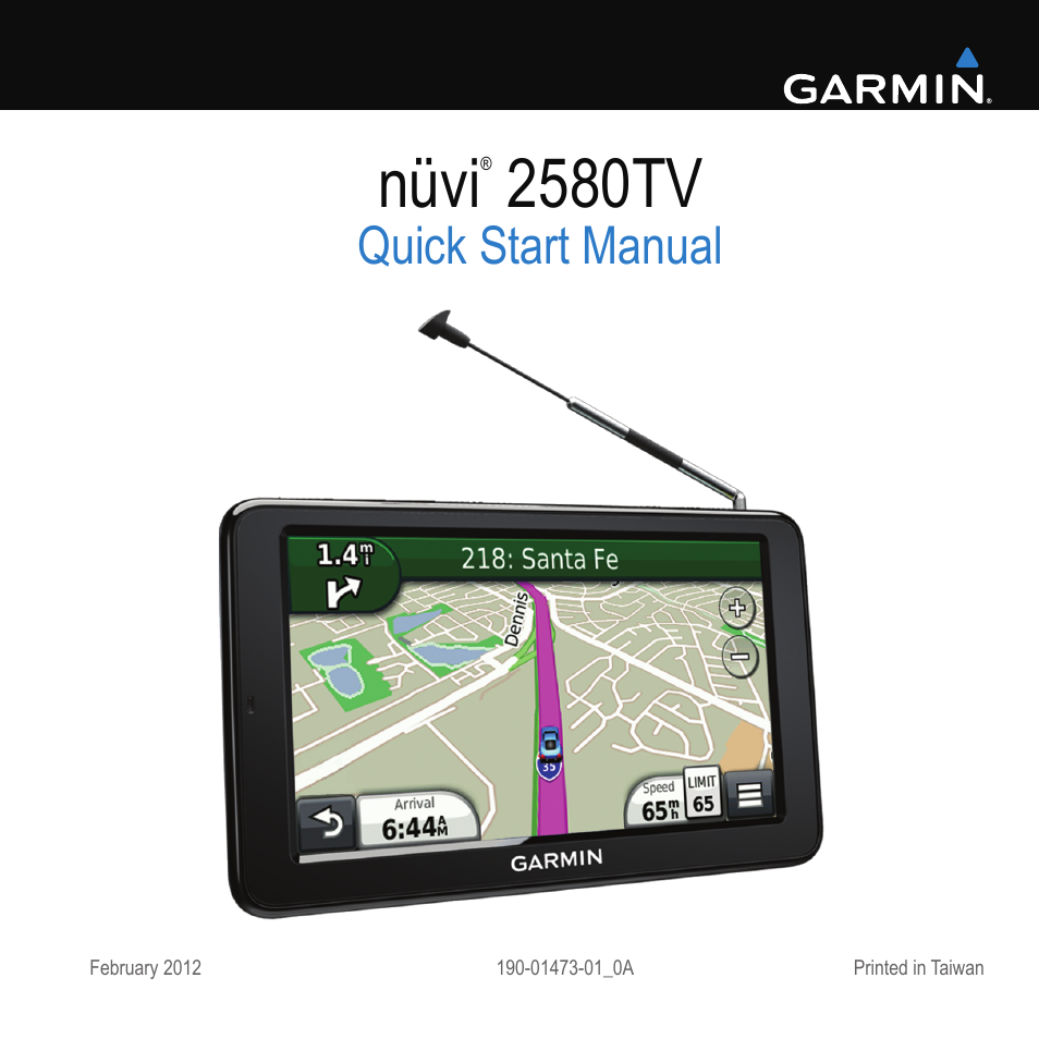 Garmin nuvi 2580TV User Manual | 8 pages