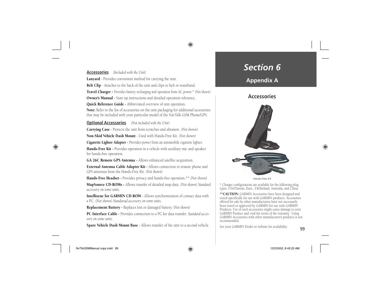 Garmin NavTalk GSM User Manual | Page 109 / 130