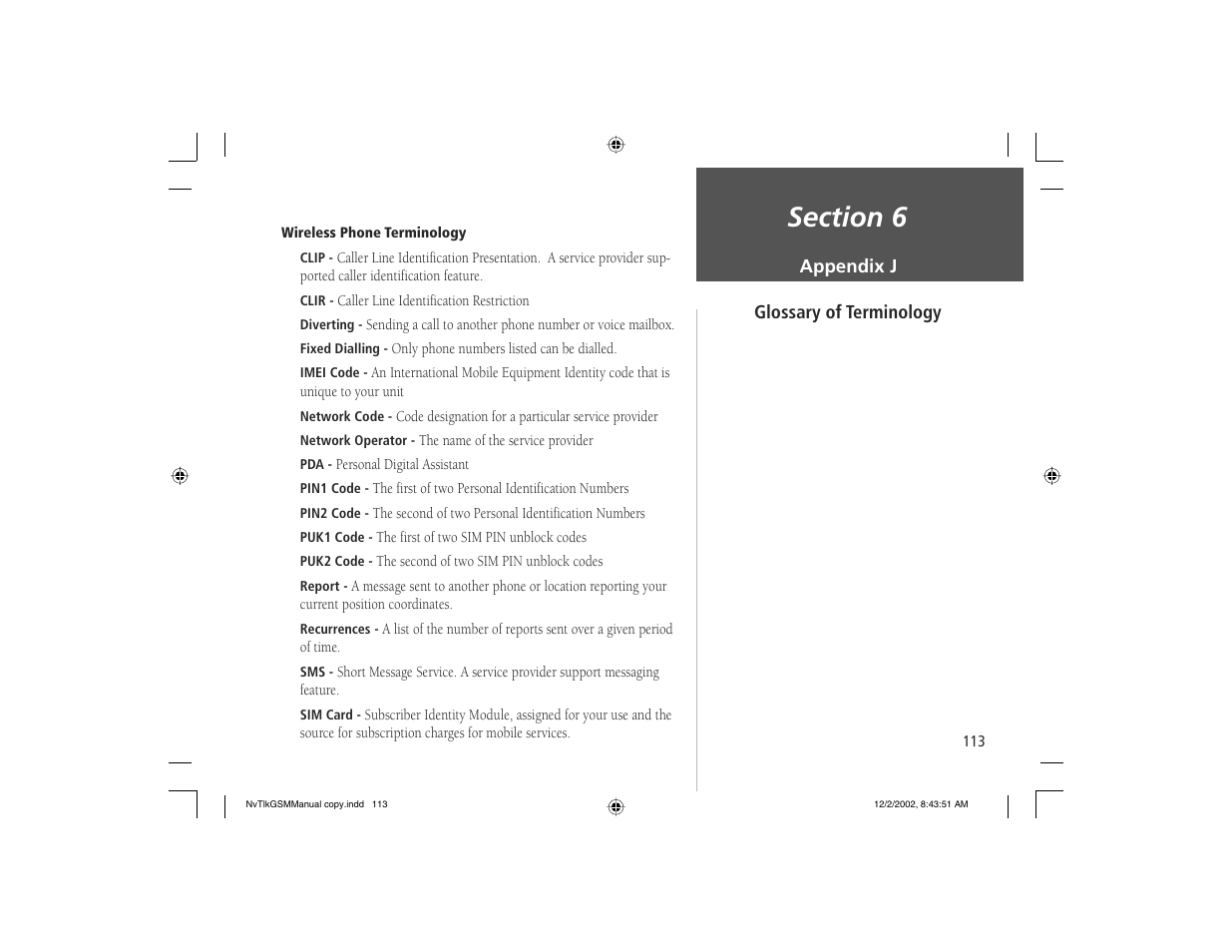 Garmin NavTalk GSM User Manual | Page 123 / 130