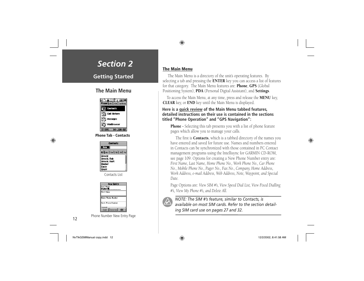 Garmin NavTalk GSM User Manual | Page 22 / 130