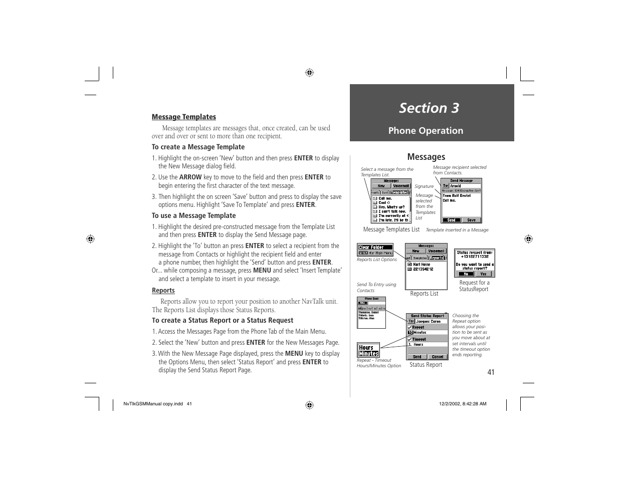 Phone operation messages | Garmin NavTalk GSM User Manual | Page 51 / 130