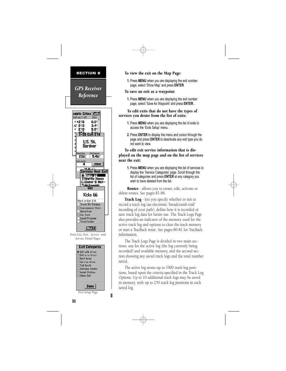 Gps receiver reference | Garmin NavTalk User Manual | Page 102 / 128