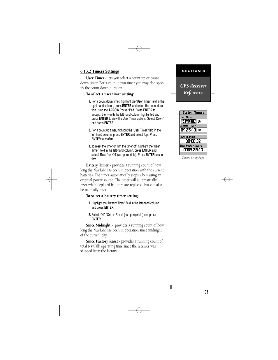 Gps receiver reference | Garmin NavTalk User Manual | Page 105 / 128