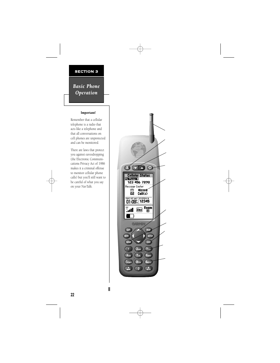 Basic phone operation | Garmin NavTalk User Manual | Page 34 / 128