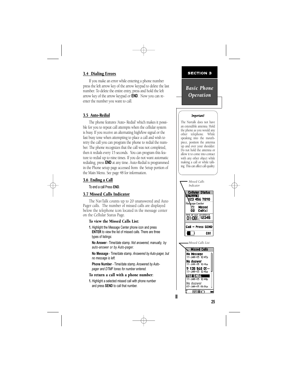 Basic phone operation | Garmin NavTalk User Manual | Page 37 / 128