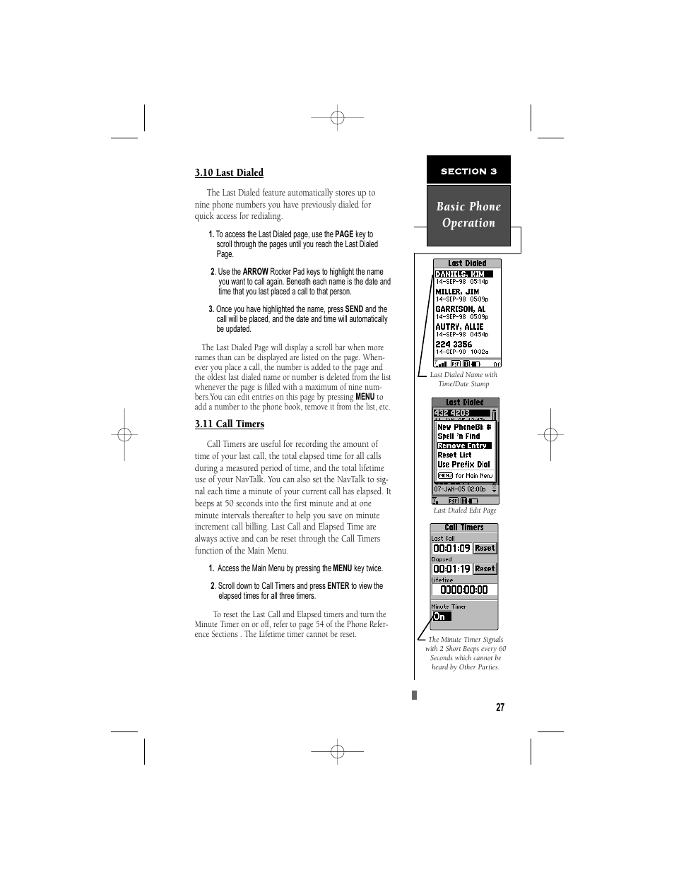 Basic phone operation | Garmin NavTalk User Manual | Page 39 / 128