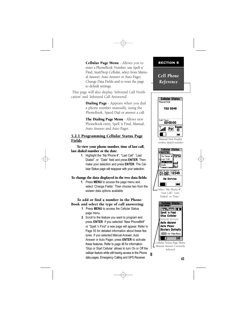 Cell phone reference | Garmin NavTalk User Manual | Page 55 / 128