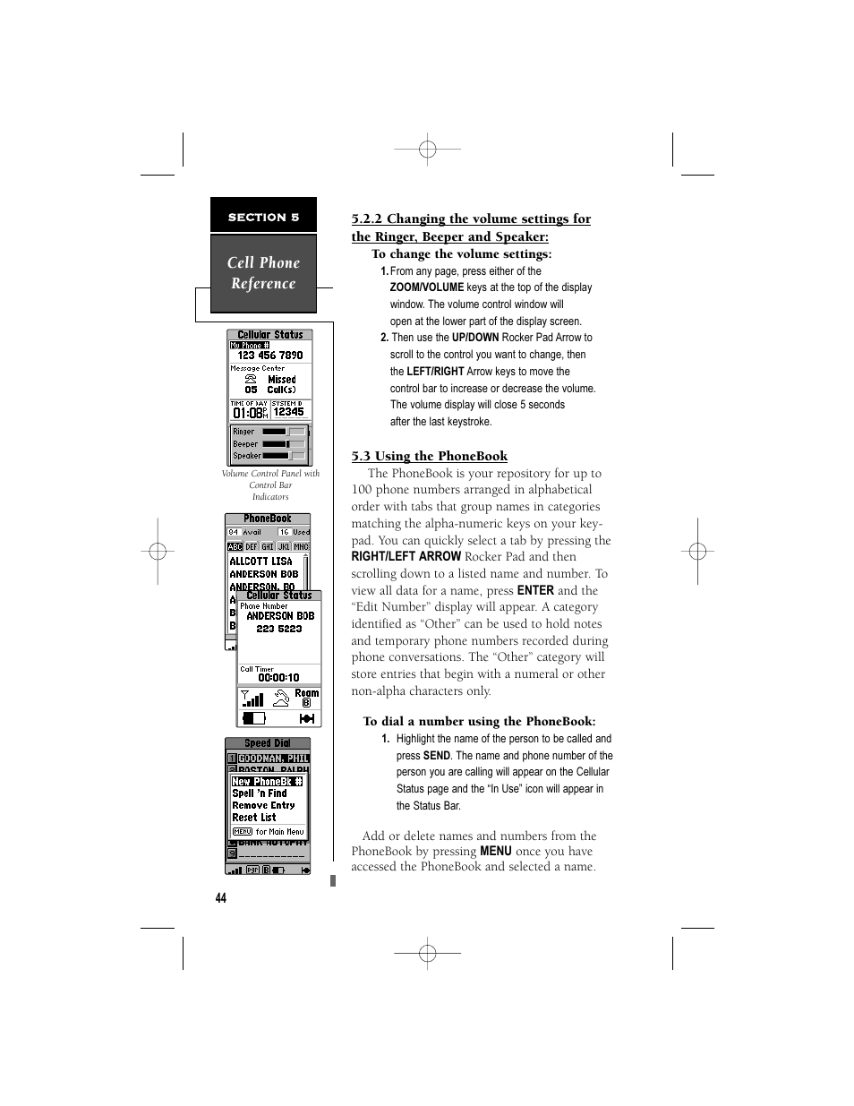 Cell phone reference | Garmin NavTalk User Manual | Page 56 / 128