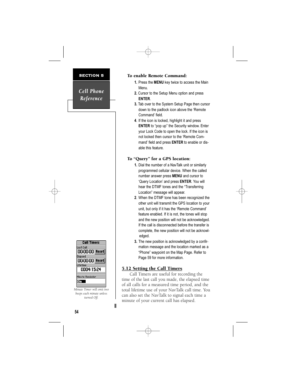 Cell phone reference | Garmin NavTalk User Manual | Page 66 / 128