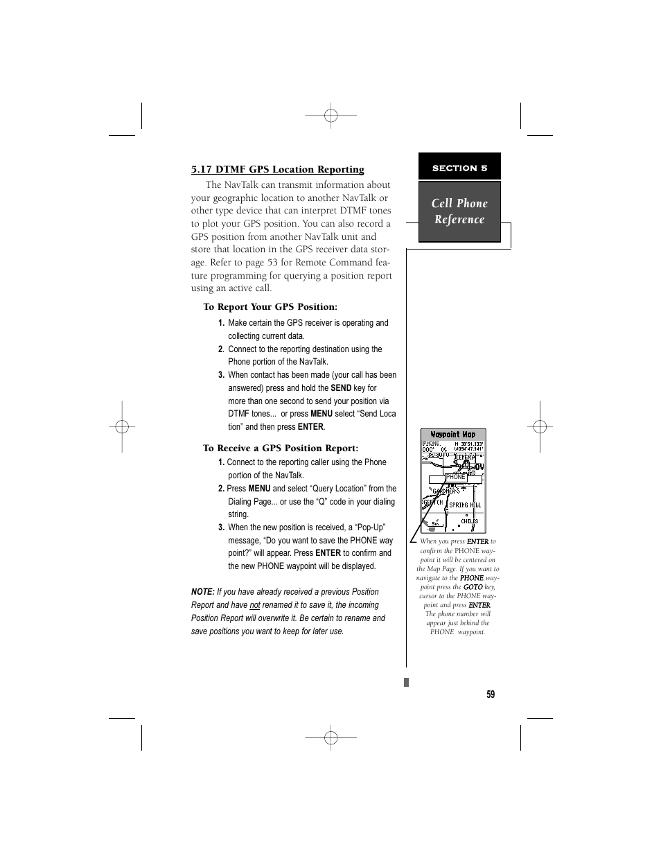 Cell phone reference | Garmin NavTalk User Manual | Page 71 / 128