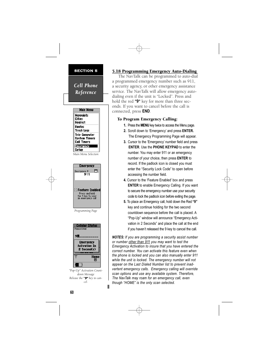 Cell phone reference | Garmin NavTalk User Manual | Page 72 / 128