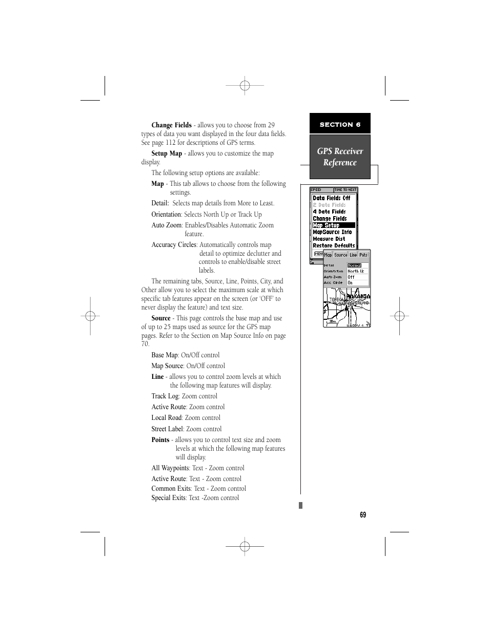 Gps receiver reference | Garmin NavTalk User Manual | Page 81 / 128