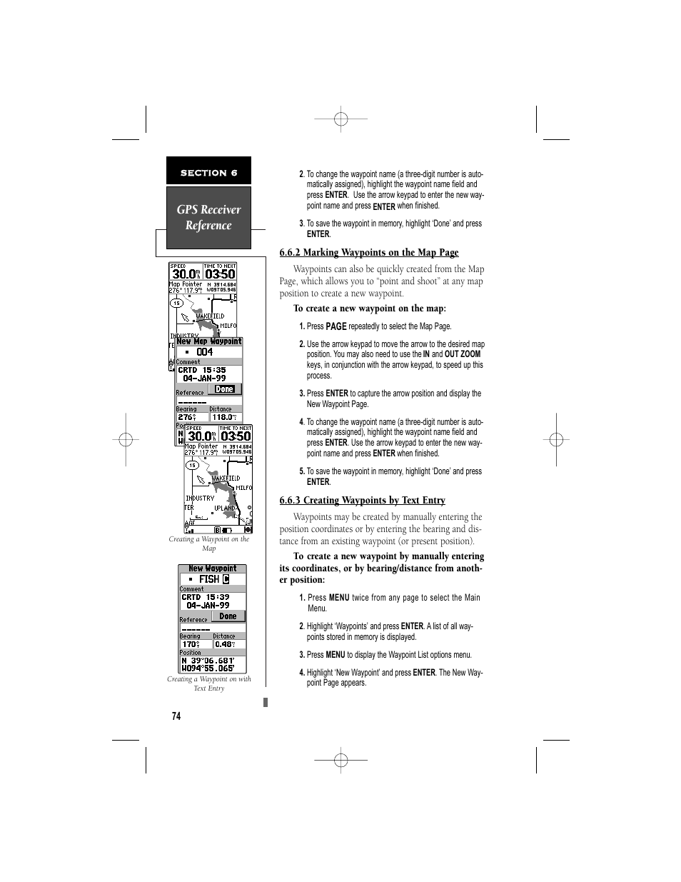 Gps receiver reference | Garmin NavTalk User Manual | Page 86 / 128