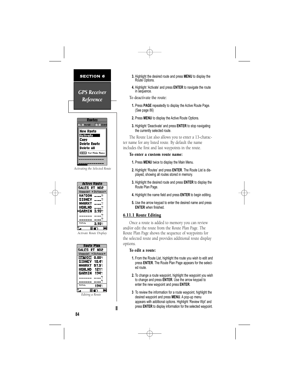 Gps receiver reference | Garmin NavTalk User Manual | Page 96 / 128