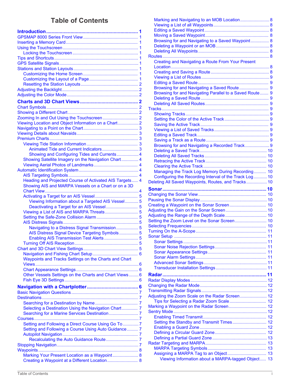 Garmin GPSMAP 8530 Black Box User Manual | Page 3 / 36