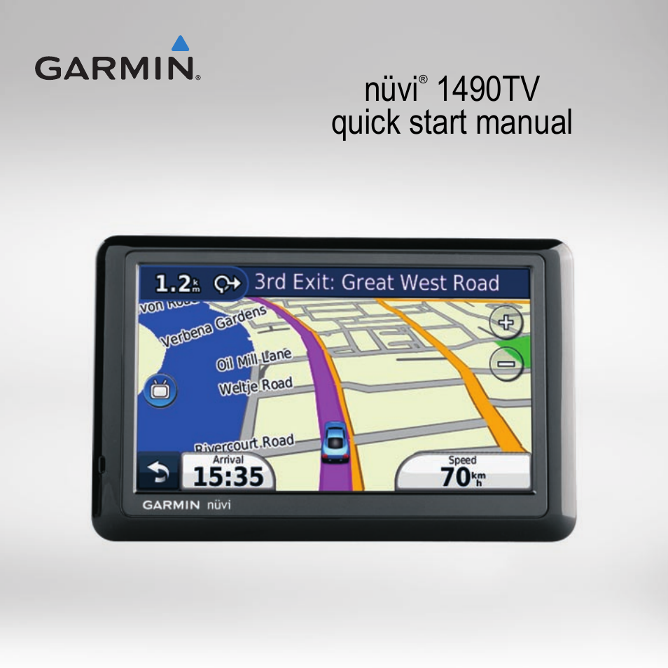 Garmin nuvi 1490TV User Manual | 12 pages
