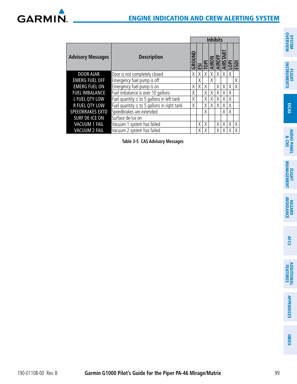 Engine indication and crew alerting system | Garmin G1000 Piper PA-46 Matrix User Manual | Page 113 / 600