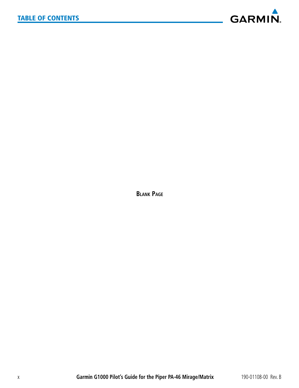Garmin G1000 Piper PA-46 Matrix User Manual | Page 14 / 600