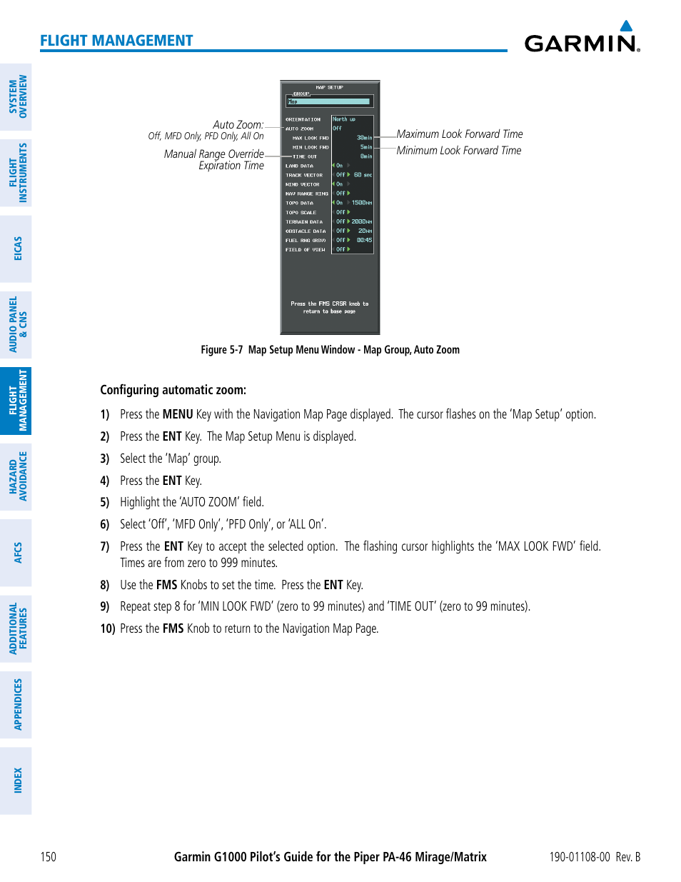 Flight management | Garmin G1000 Piper PA-46 Matrix User Manual | Page 164 / 600