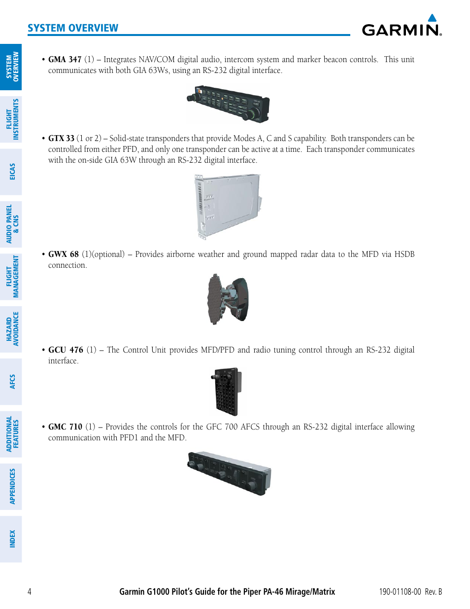 System overview | Garmin G1000 Piper PA-46 Matrix User Manual | Page 18 / 600