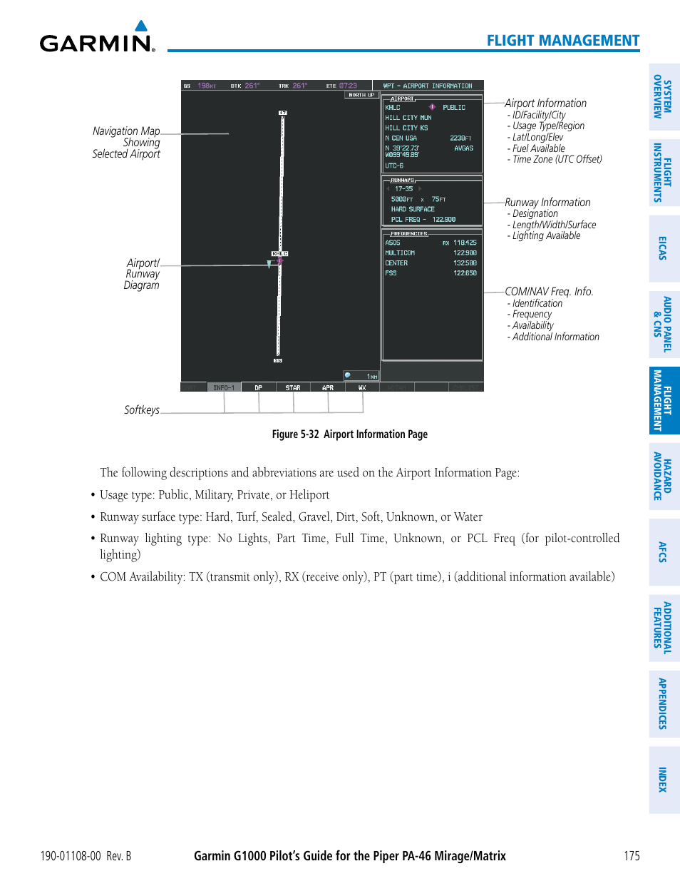 Flight management | Garmin G1000 Piper PA-46 Matrix User Manual | Page 189 / 600