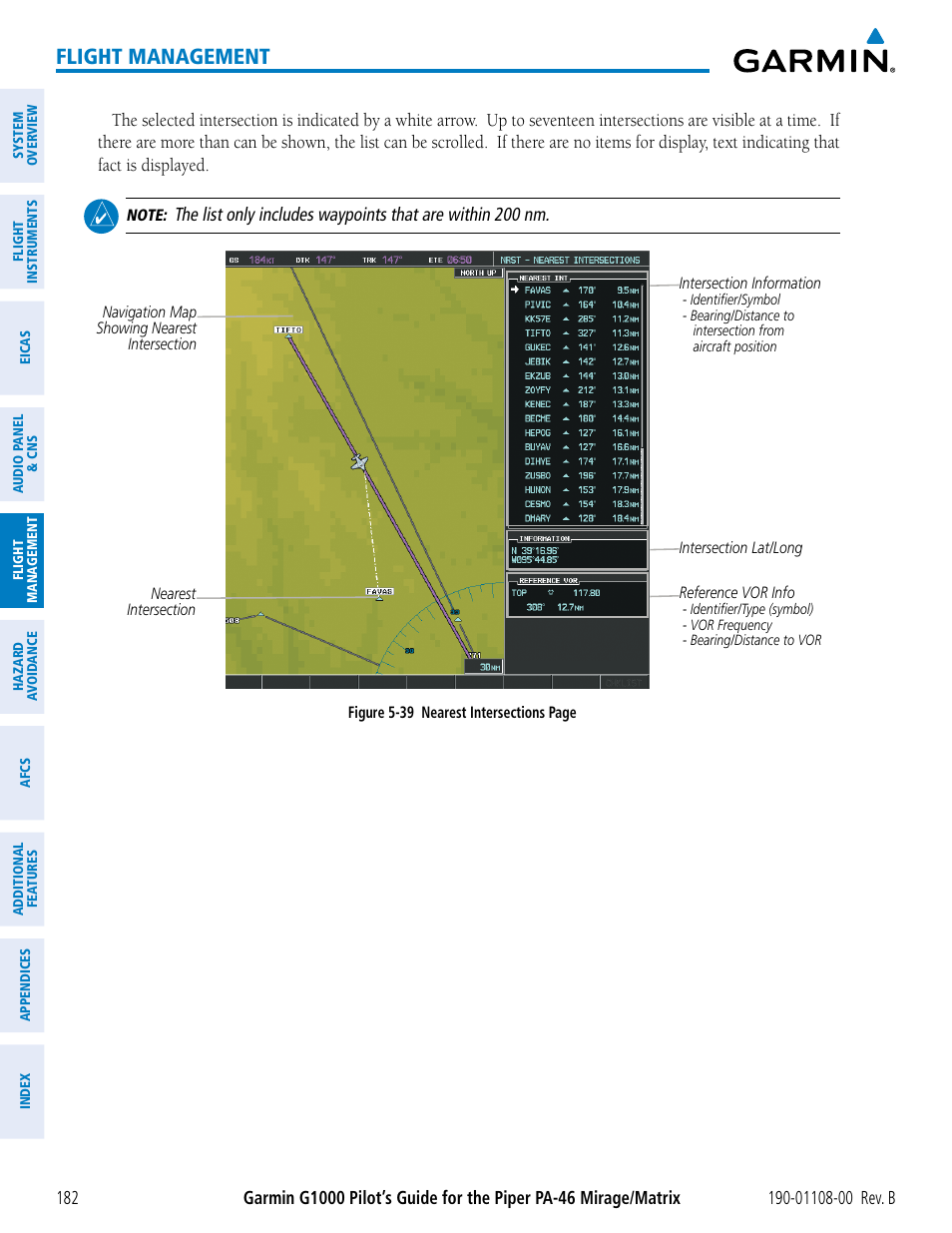 Flight management | Garmin G1000 Piper PA-46 Matrix User Manual | Page 196 / 600