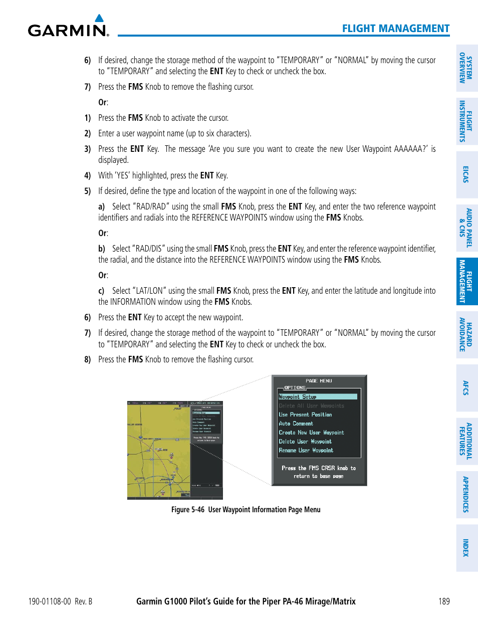 Flight management | Garmin G1000 Piper PA-46 Matrix User Manual | Page 203 / 600