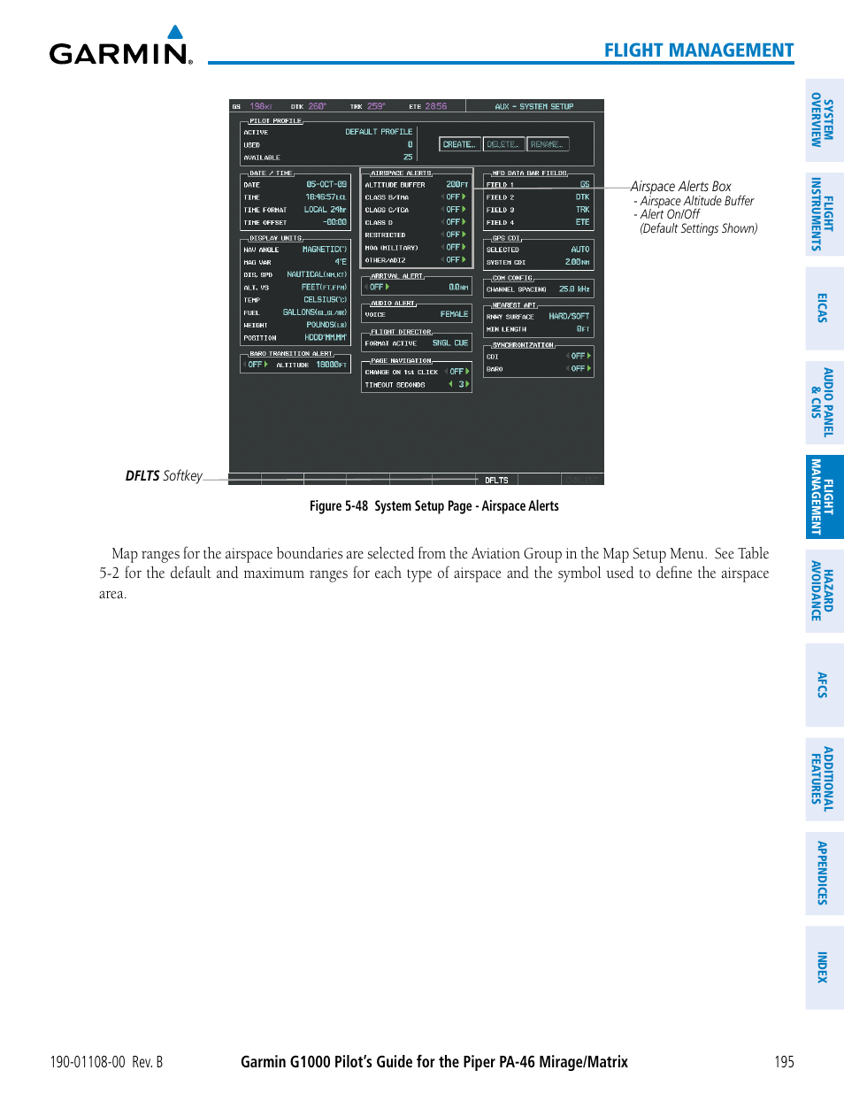 Flight management | Garmin G1000 Piper PA-46 Matrix User Manual | Page 209 / 600
