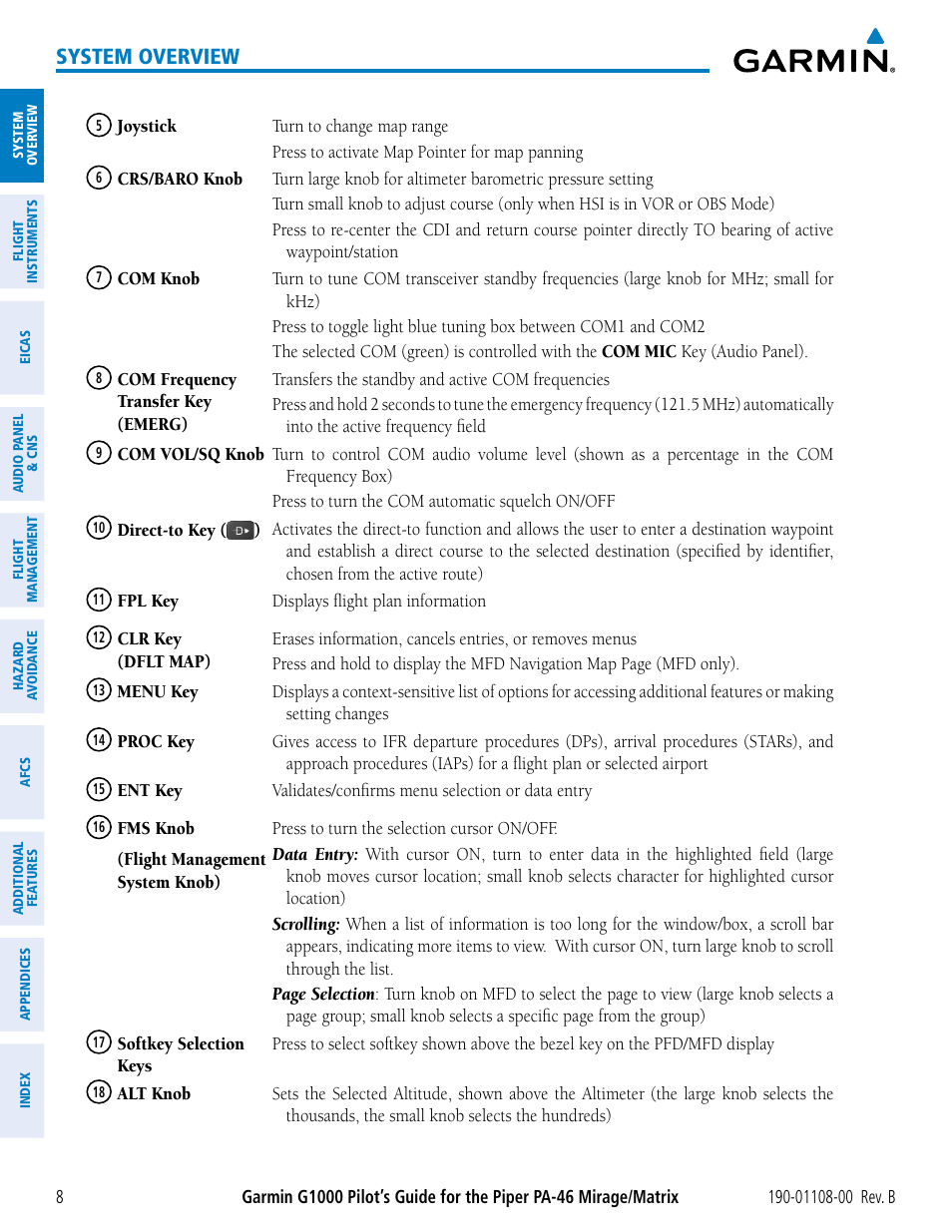 System overview | Garmin G1000 Piper PA-46 Matrix User Manual | Page 22 / 600